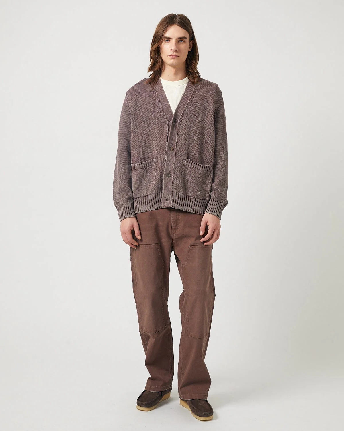 Acid Wash Cardigan - Washed Purple - Image 2