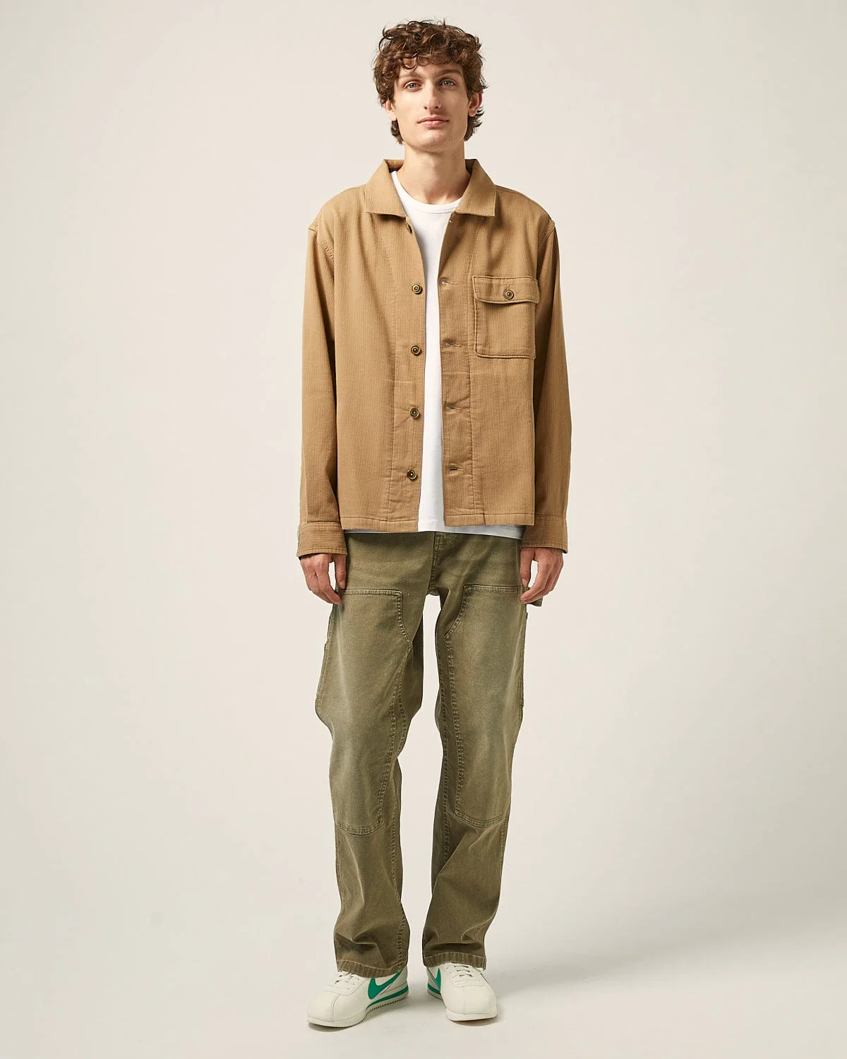 Bedford Cord Military Jacket - Khaki - Image 2