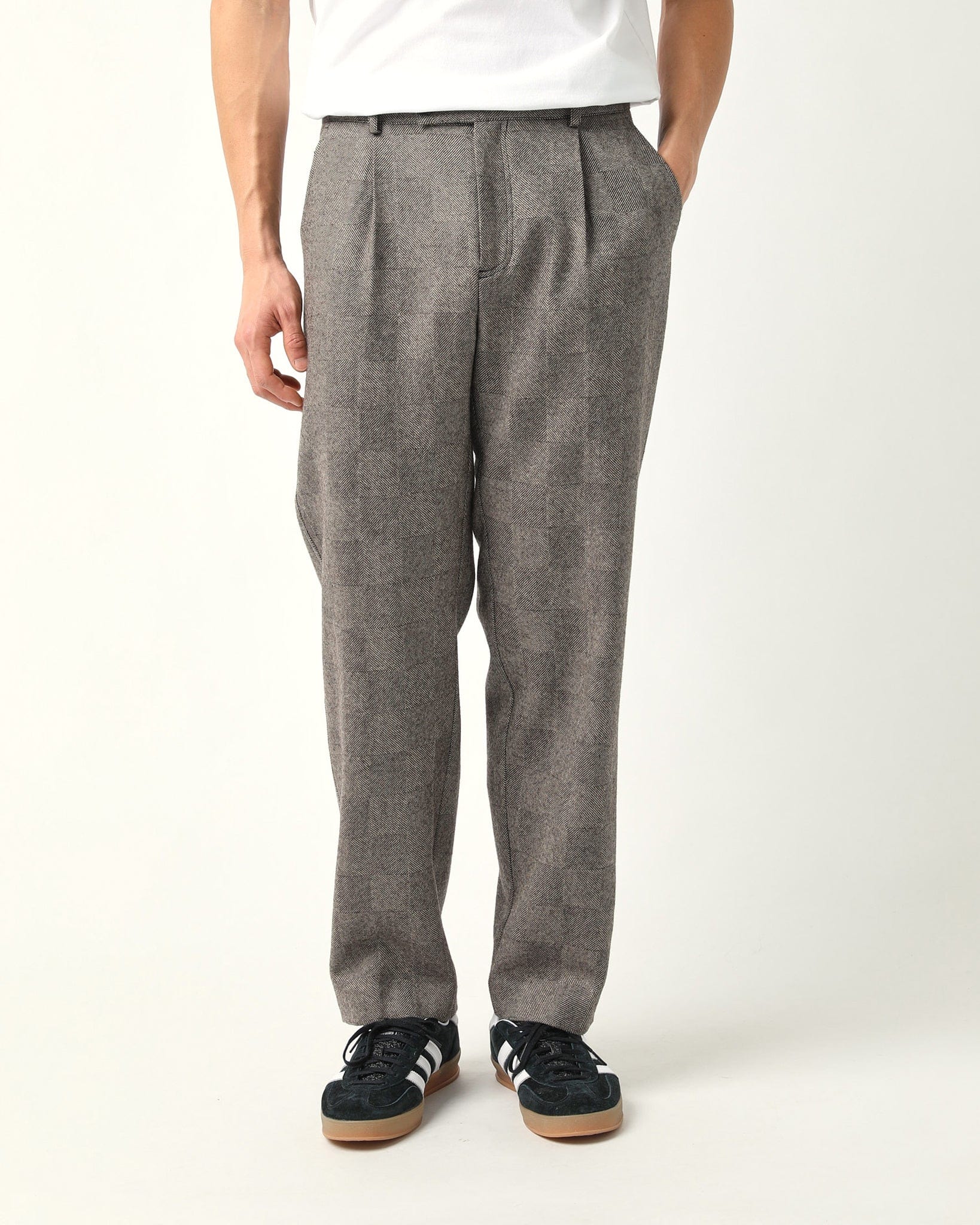 Check Pleated Trouser - Image 2