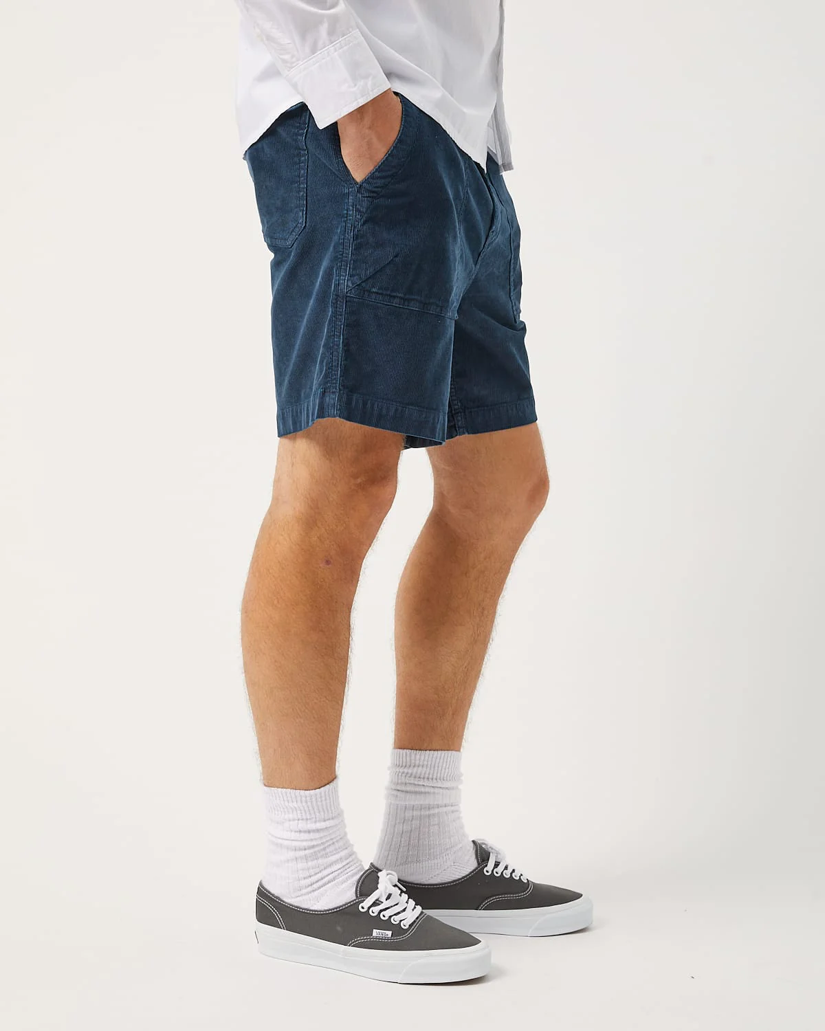 Cord Camp Shorts - Navy - Image 5