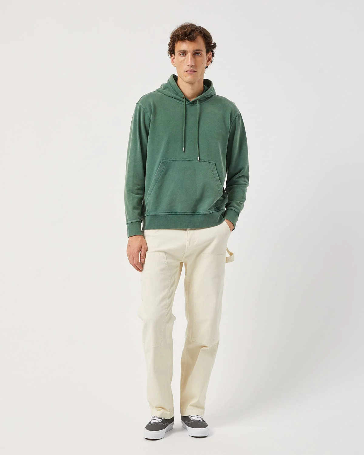 French Terry Hoodie - Washed Alpine