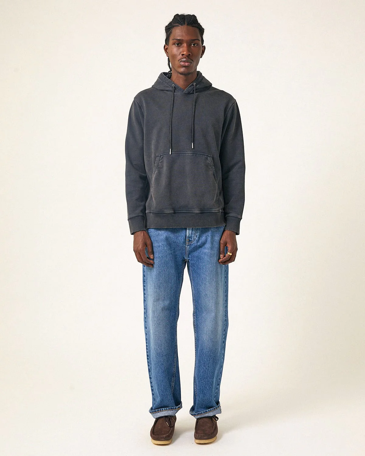 French Terry Hoodie - Black - Image 2