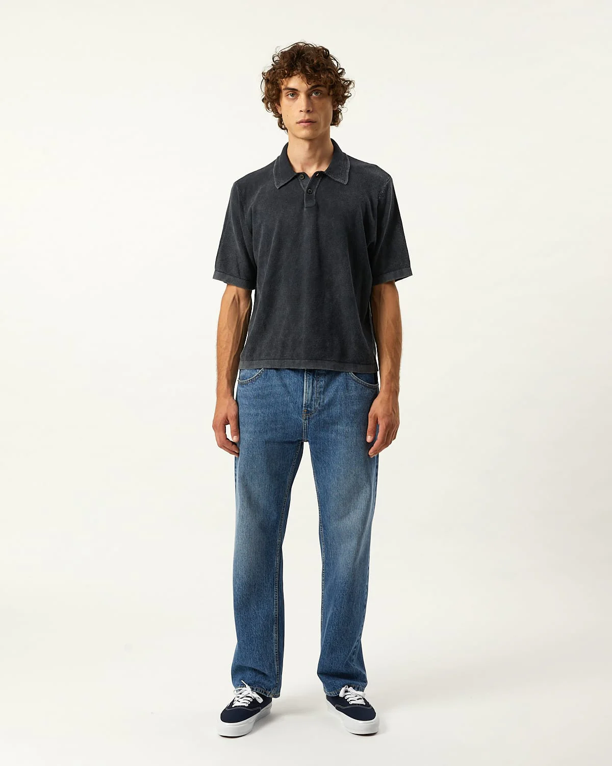 Knit Polo - Black - Image 2