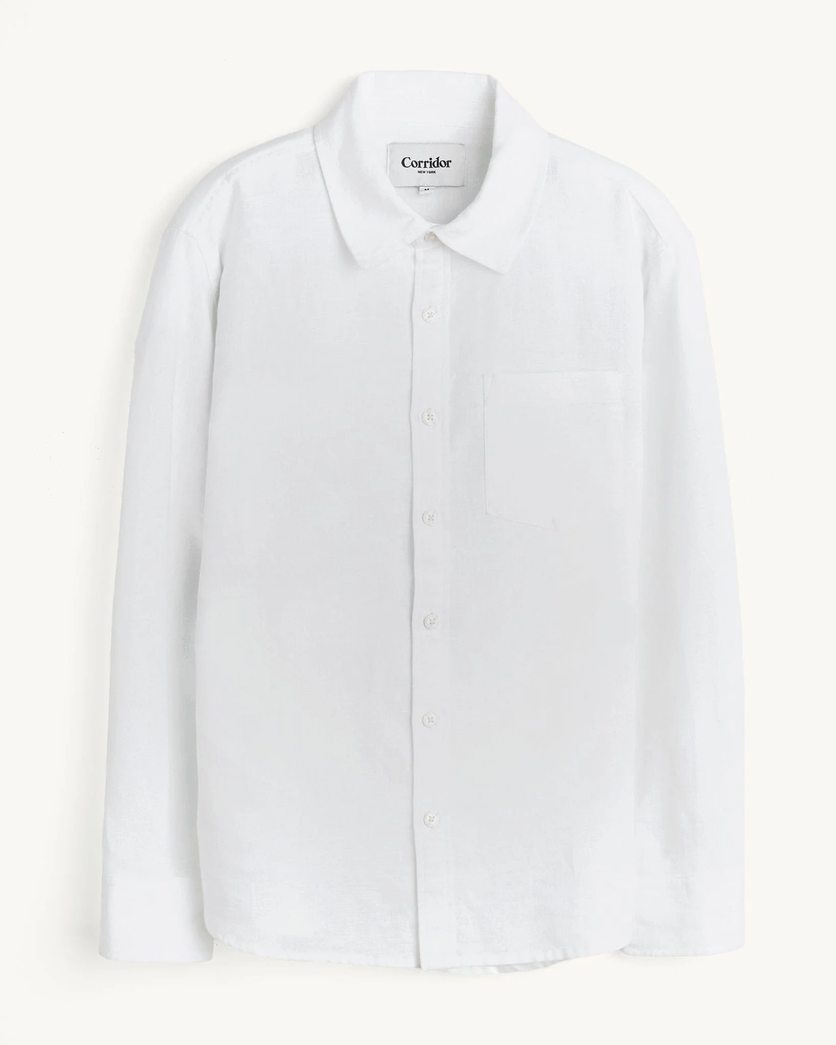 Linen Cotton LS - White - Image 2