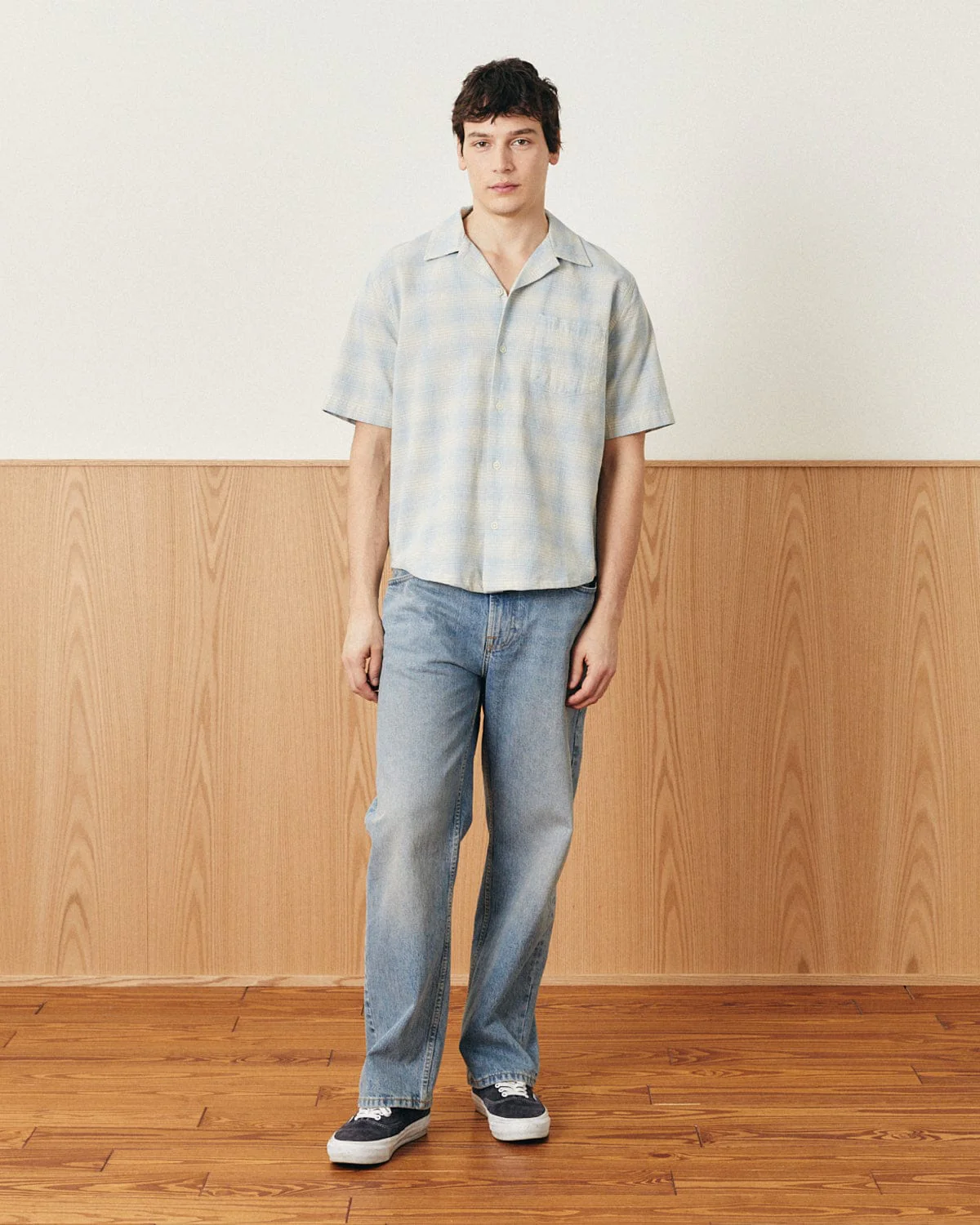Linen Plaid SS - Light Blue - Image 2