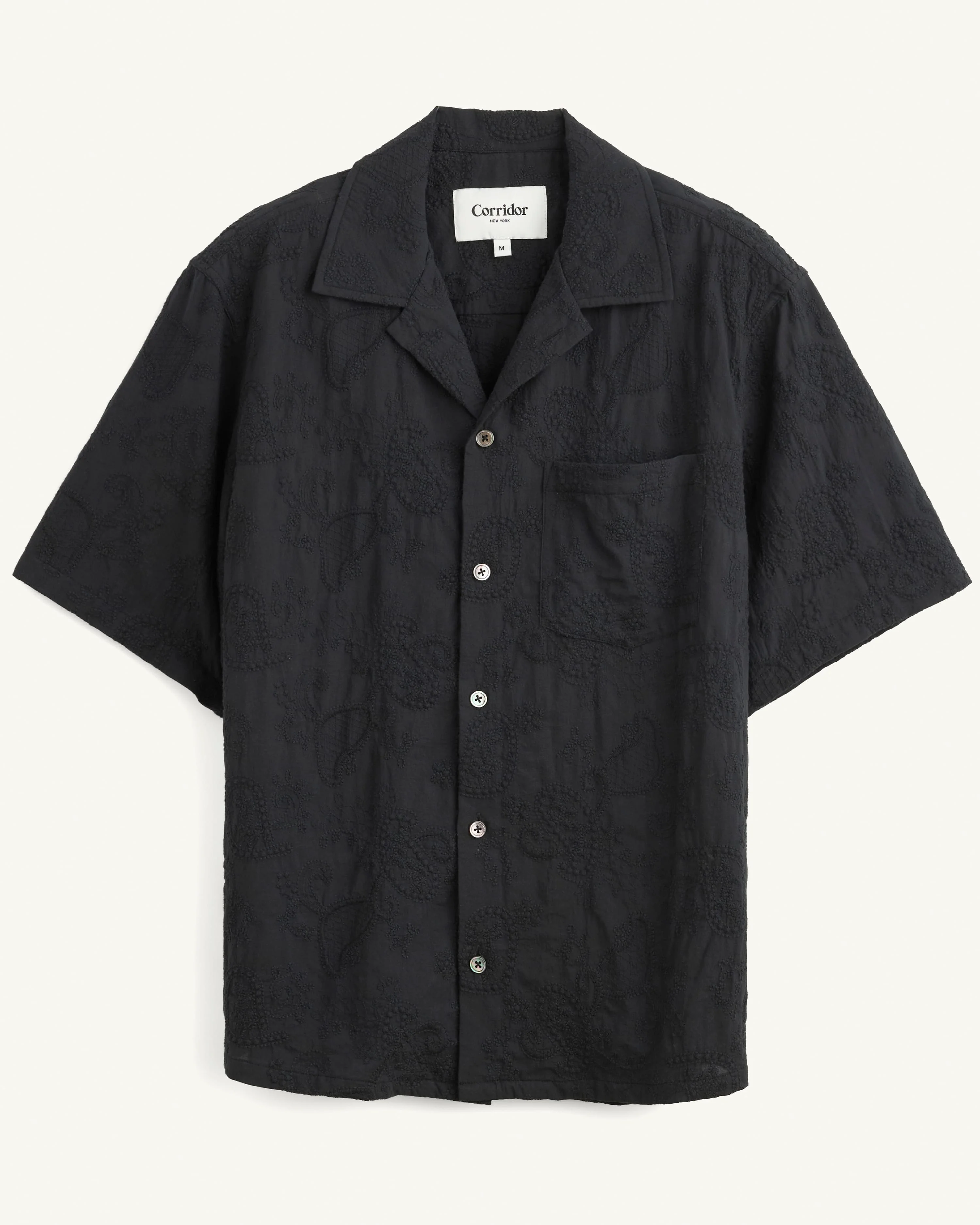 Paisley Embroidery SS - Black