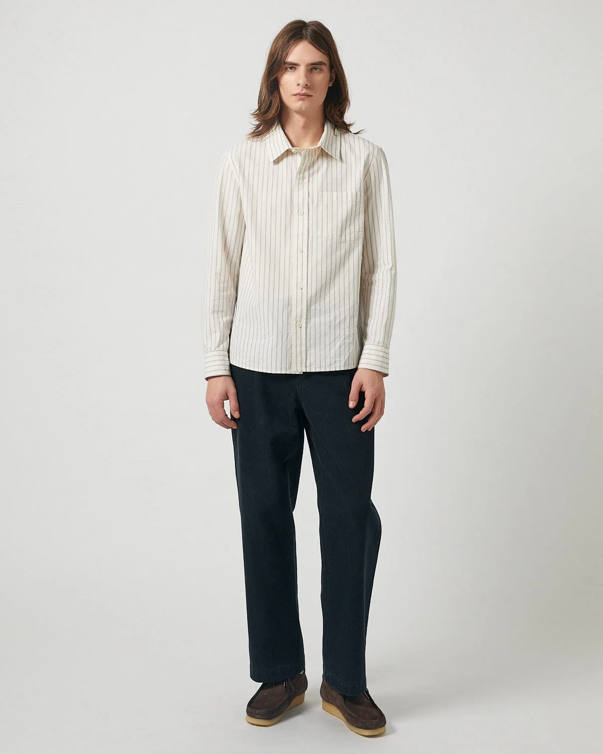 Poplin Stripe LS - Natural - Image 2