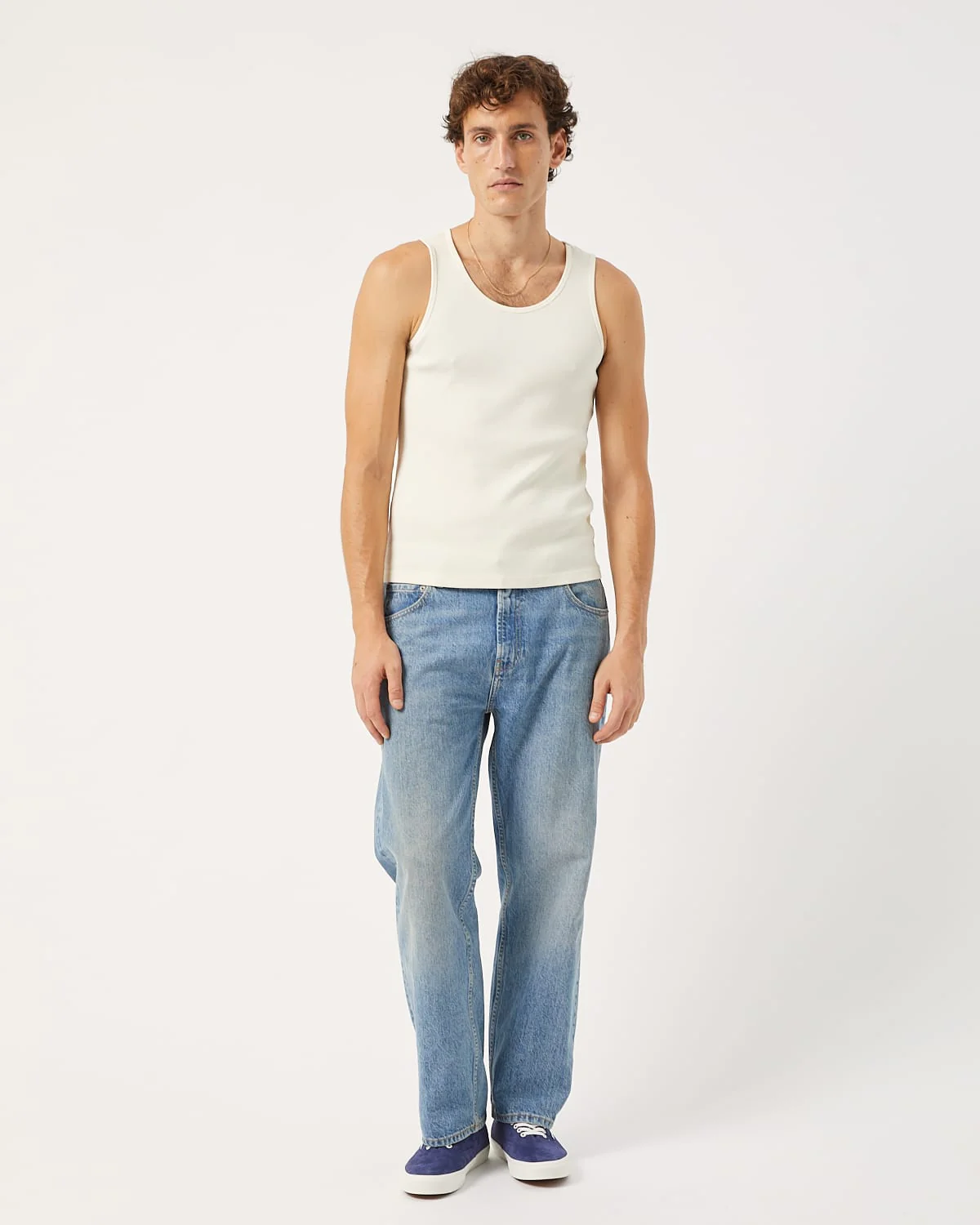 Ribbed Tank - White - Image 2