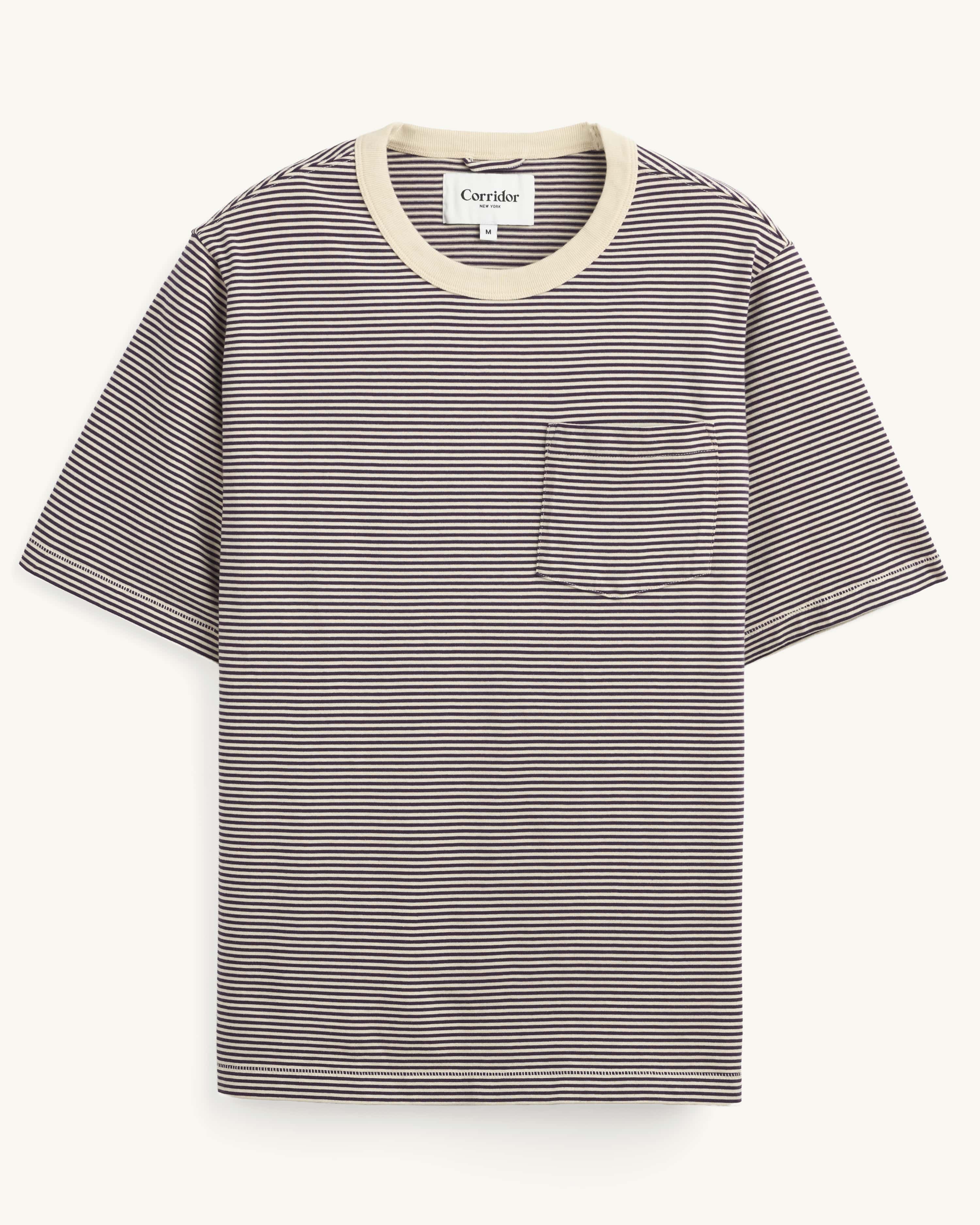 Stripe Tee - Plum