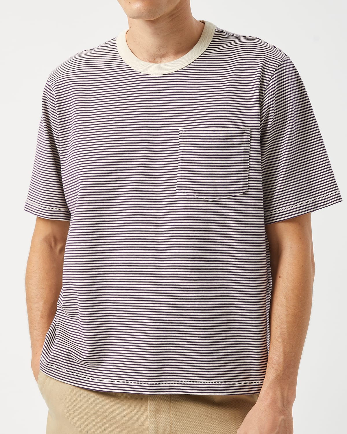 Stripe Tee - Plum - Image 3